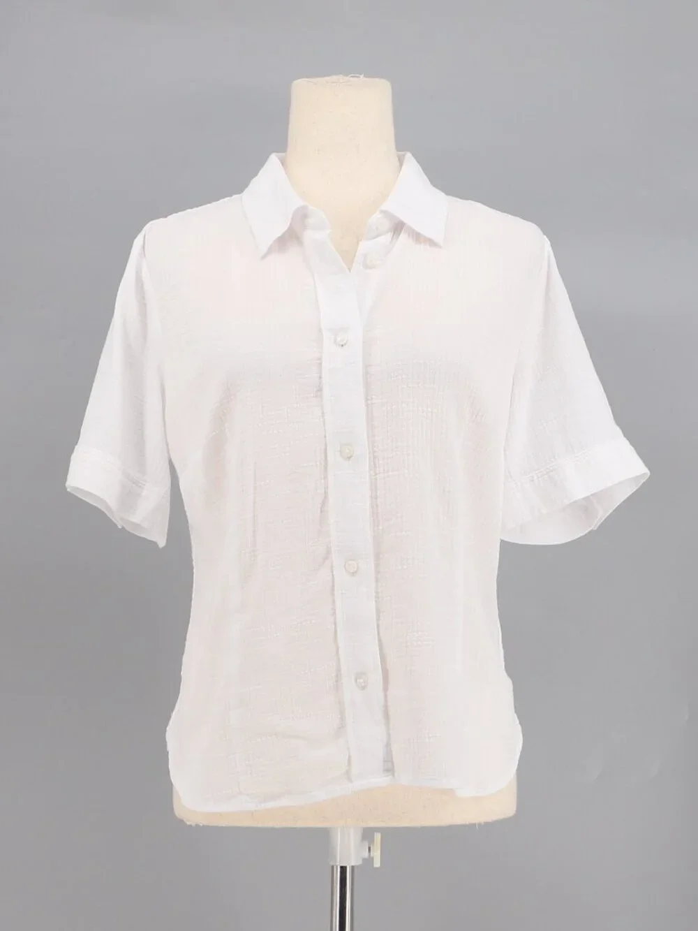 J. CREW Slim Fit Button Up in Cotton Gauze White Size 10